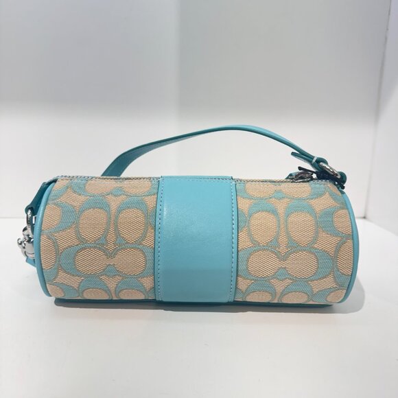 Coach CU003 Nolita Barrel Bag In Signature Jacquard IN Faded Blue - Picture 3 of 6